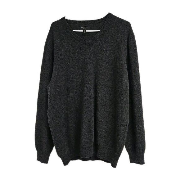 Club Room Luxury 100% Cashmere Crewneck Sweater Gray Men's Size XXL - Picture 2 of 8